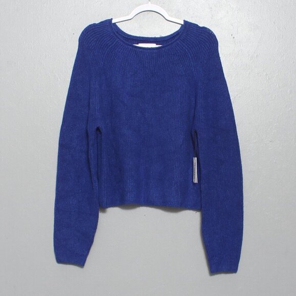 Velvet by Graham and Spencer nwt cotton viscose cashmere cobalt blue sweater - Picture 1 of 9